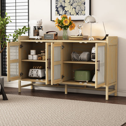 TREXM Natural 60-Inch Rattan-Door Sideboard | Viva