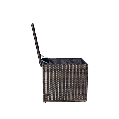 Brown Wicker Patio Storage Box | Viva Aria