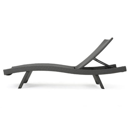 Salem Gray PE Wicker Chaise Lounges, Set of 2 | Viva