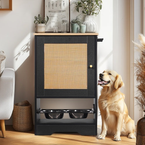 Viva Pawfect Collection: The Noir Pet Feeding & Storage Station