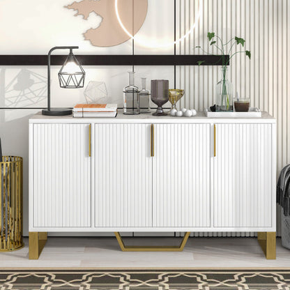 Viva Smart Storage Collection: Modern Four-Door Sideboard Cabinet
