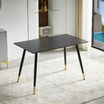 Viva Obsidian Black Modern Kitchen Dining Table