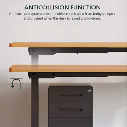 home office desk with focused work space