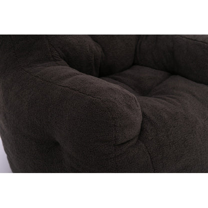 Dark Gray Teddy-Texture Bean Bag Chair | Viva