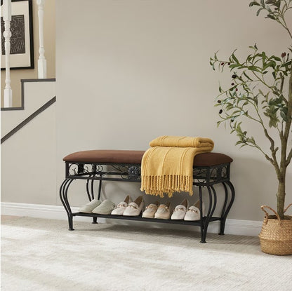 Viva Belvedere Multifunctional Upholstered Shoe Rack Bench