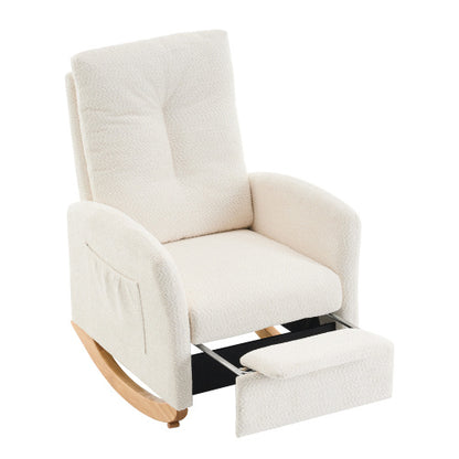 Beige Rocking Chair & Footrest Set | Viva Élan