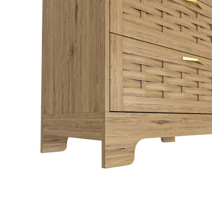Viva Elite Wooden 4-Drawer Bedroom Vanity Console - The Future of Natural Luxury