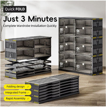 Black Plastic Shoe Organizer Cabinet – Multiple Configurations | Viva