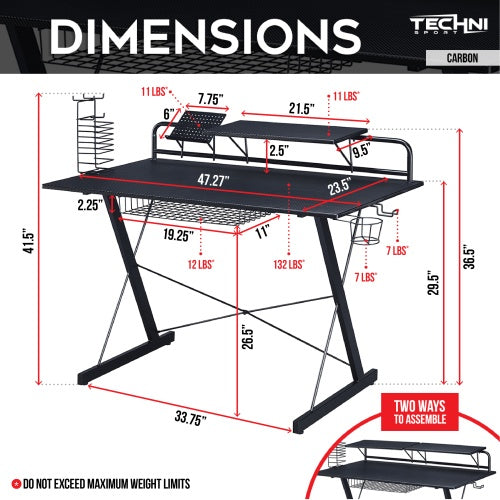 Viva Elite TS-200 Carbon Gaming Desk – The Future of Performance Workspace Architecture