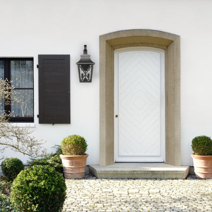 Black Outdoor Wall Light – Large Industrial Waterproof Exterior Light for Modern Farmhouse Porches & Entryways