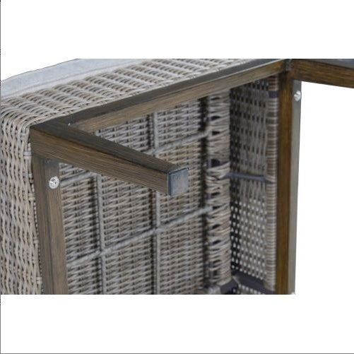 Viva Atelier Marina Light Brown Wicker Patio Armchair