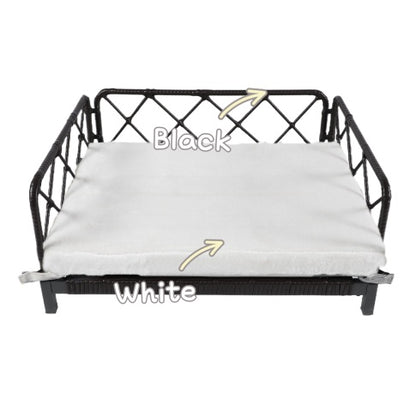 Black Rattan-Style Pet Sofa | Viva Atelier Fido