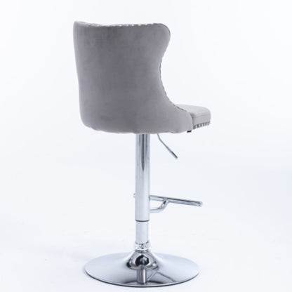 Viva Elite Adjustable Velvet Bar Stools Set – The Future of Elevated Dining