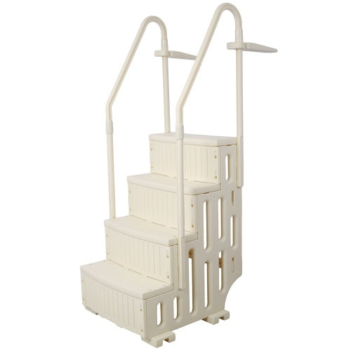 Pool Ladder Heavy-Duty 4 Safety Step For Above Ground Pools Stair Entry System With Handrails 400lbs