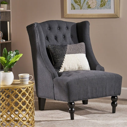 Charcoal High-Back Club Chair | Viva