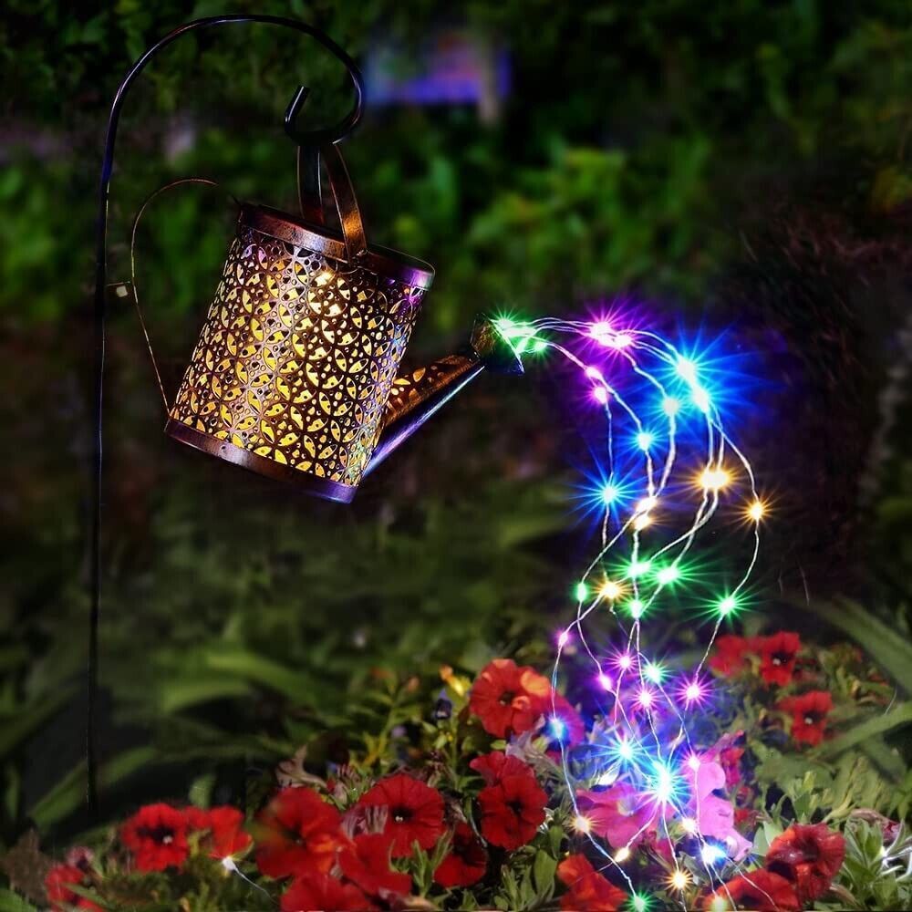 Copper Solar Watering Can Lights - Garden Decor (1-2 Pack)