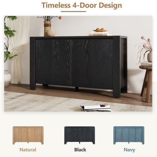 Vintage 4-Door Cabinet - Timeless Elegance for Your Home
