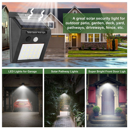Solar Motion Sensor Security Light - 20 LED IP65 Waterproof