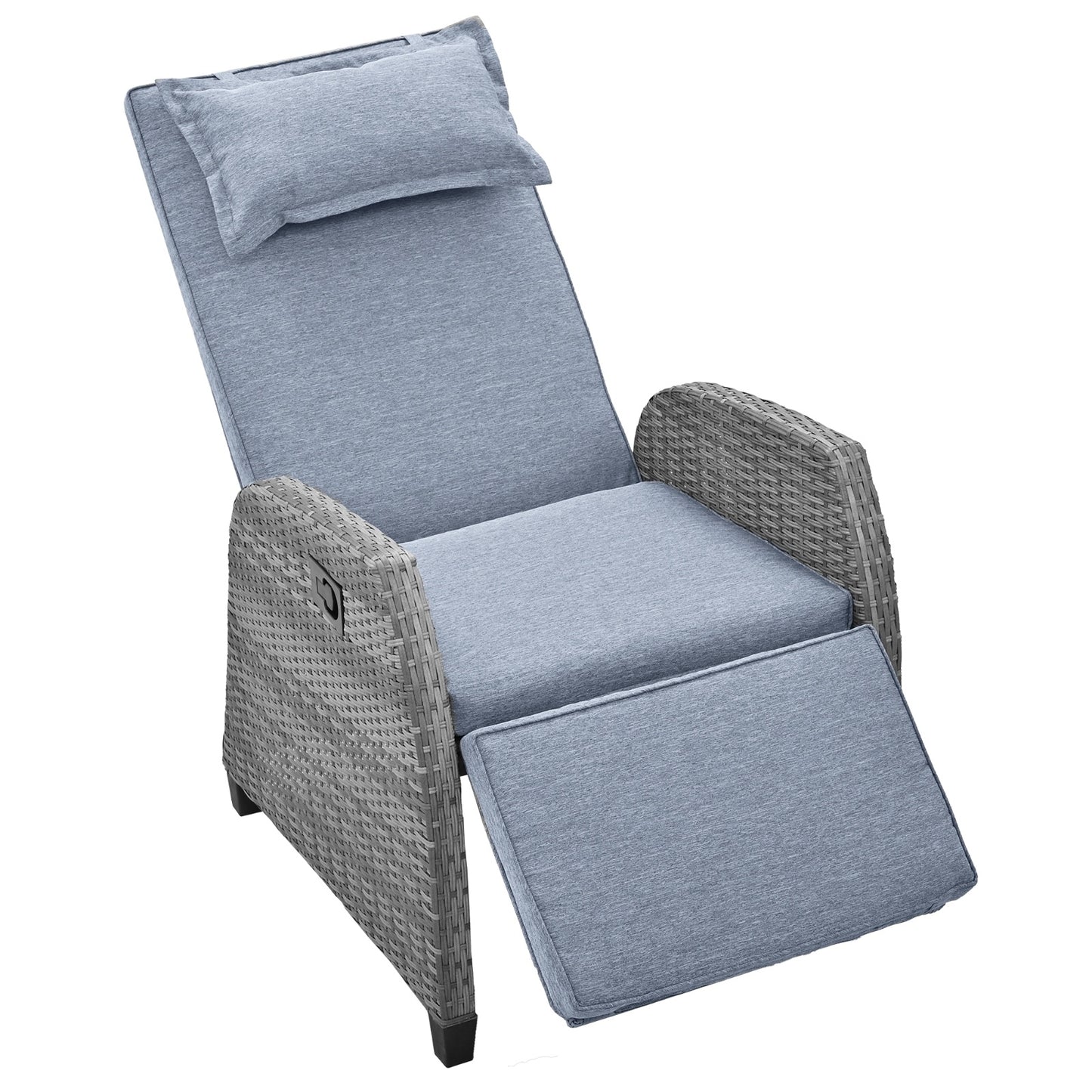 U Style Outdoor Rattan 2-Person Set W  Coffee Table For Courtyard