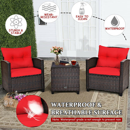 🌿 Viva Sorella 3-Piece Rattan Patio Set – Elevated Outdoor Living, Effortlessly