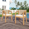 Viva Terrace Collection: The Marlowe Acacia Wood Rope-Back Chairs (Set of 2)