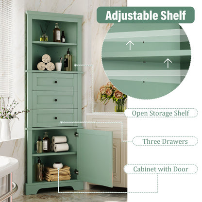 Green Triangular Tall Storage Cabinet | Viva Émeraude