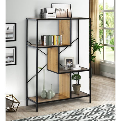 Home Office 4-Tier Rustic Industrial Bookshelf – The Perfect Blend of Style and Functionality
