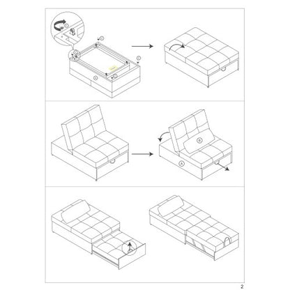 Viva Elite Nimbus Blue-Gray Sherpa Sleeper Sofa Chair - The Future of Cozy Luxury