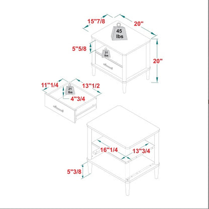 Viva Elite Caramel Spindle Nightstand – The Future of Transitional Elegance