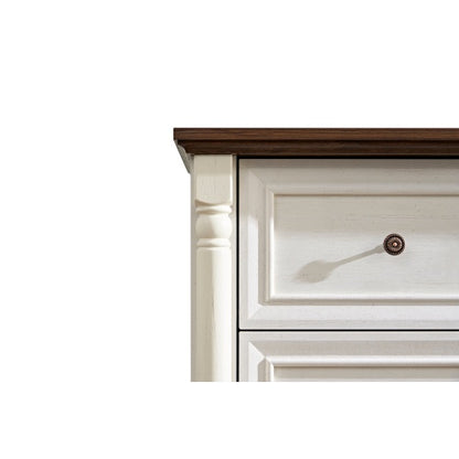 Rustic 6-Drawer Wooden Dresser - Spacious Farmhouse Storage Chest for Bedroom & Living Room