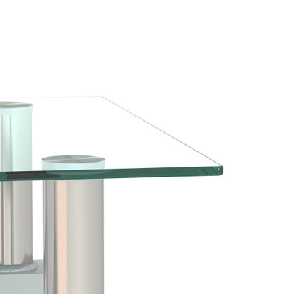 Modern Tempered Glass Tea Table - Elevate Your Living Room with Contemporary Elegance