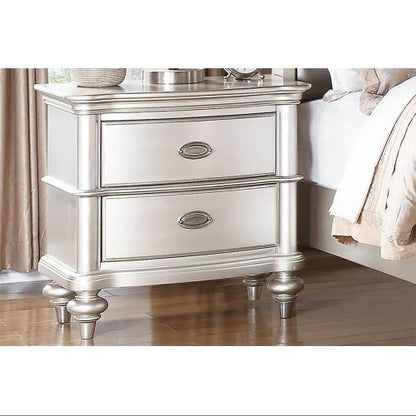 Silver Gray 2-Drawer Nightstand | Viva Elite