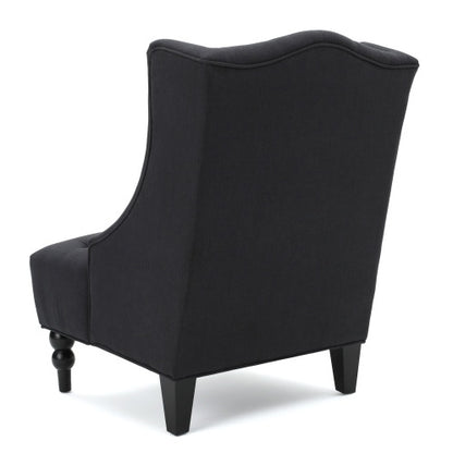 Charcoal High-Back Club Chair | Viva