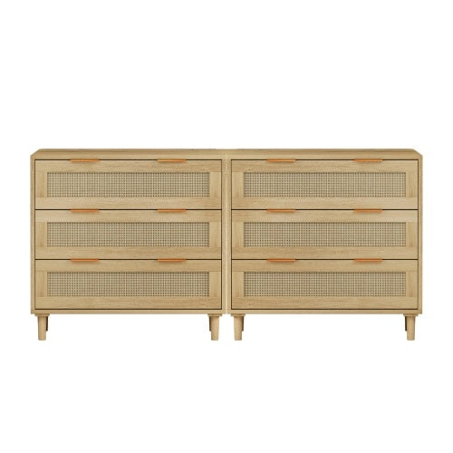 The Viva 3-Drawer Rattan Locker Set – Natural Texture, Urban Precision