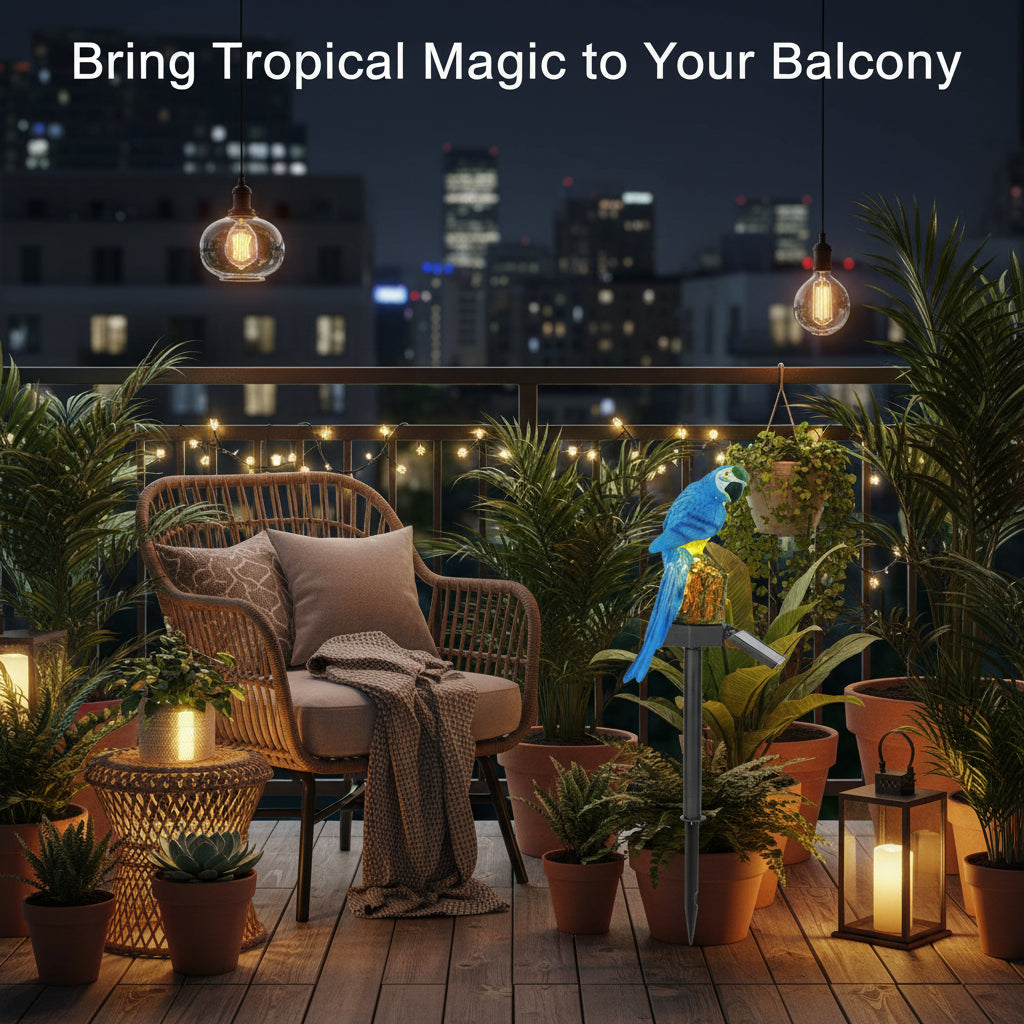 Viva Elite Solar Parrot Garden Light - Whimsical LED Landscape Sculpture