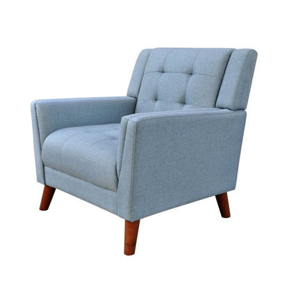 Greenmont Blue Tufted Upholstered Armchair | Viva
