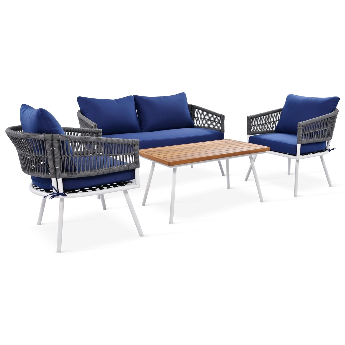 Viva Alfresco Living Collection: Amalfi Boho Rope Conversation Set