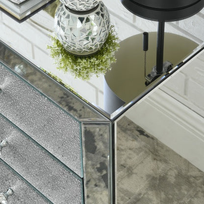 Elegant Mirror Three-Drawer Cabinet - Luxurious Storage for Every Space