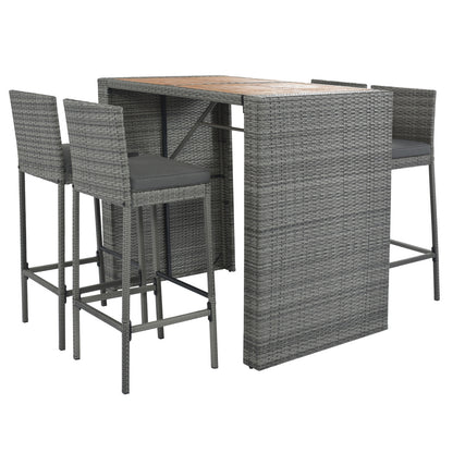Viva Outdoor Collection: 5-Piece Wicker Patio Bar Set