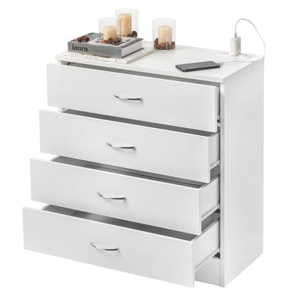 Viva Elite Smart Nightstand Series – Premium 4-Drawer Bedside Table with USB & Power Sockets