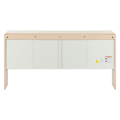 TREXM Minimalist 60L Sideboard With 4 Doors & Rebound Device For Living Room
