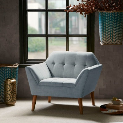 Viva Atelier Marais Beige Linen Lounge Chair