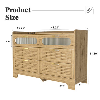 Viva Elite Wooden 6-Drawer Bedroom Vanity Collection - The Future of Natural Craftsmanship