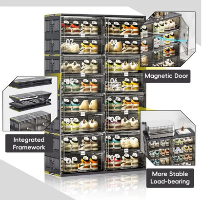 Black Plastic Shoe Organizer Cabinet – Multiple Configurations | Viva
