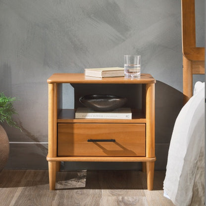 Viva Elite Caramel Spindle Nightstand – The Future of Transitional Elegance