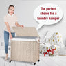 Viva Atelier Cascade 160L Rattan Laundry Hamper with Lid & Removable Bags