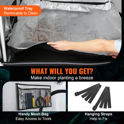 VEVOR 2×4 Grow Tent, 48×24×72 in. | Viva