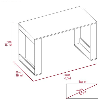 Viva Atelier Lacey Smokey Oak Rectangle Computer Desk