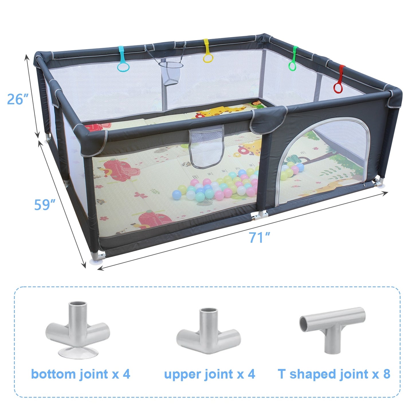 Viva Smart Living Collection: 71×59 Baby Playard Playpen