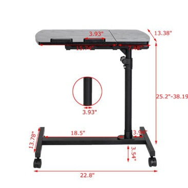 Black mobile desk small-space view